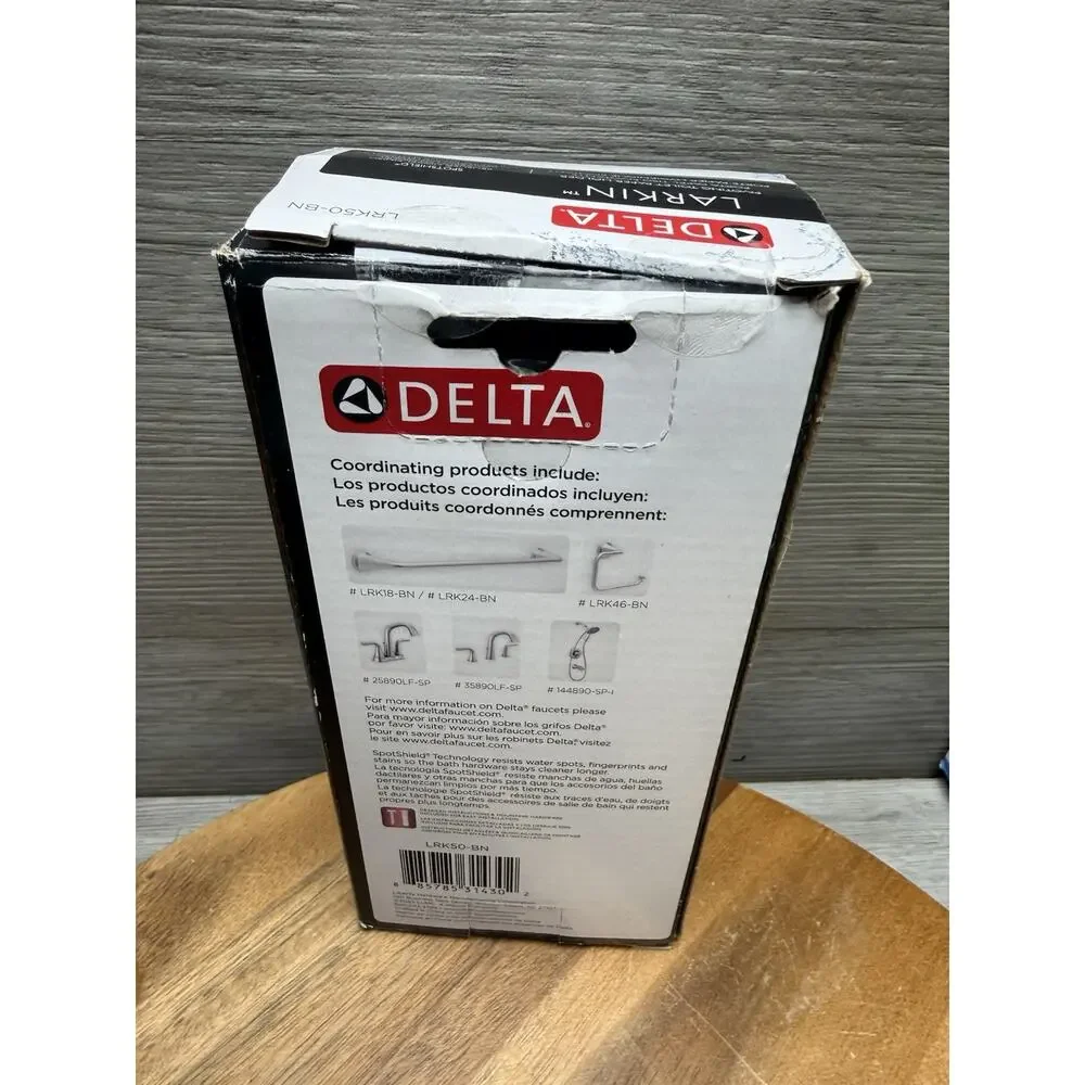 Delta LRK50-BN Larkin Bath Pivoting Toilet Paper Holder Satin Nickel Finish